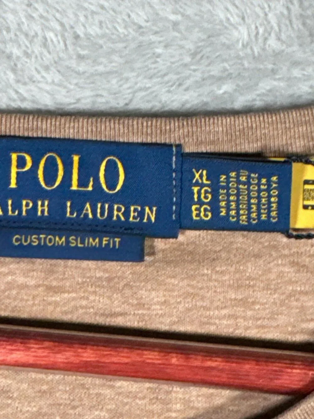 Polo Ralph Lauren Shirt Mens XL Brown Custom Slim Fit Classics Pony Logo Tee
